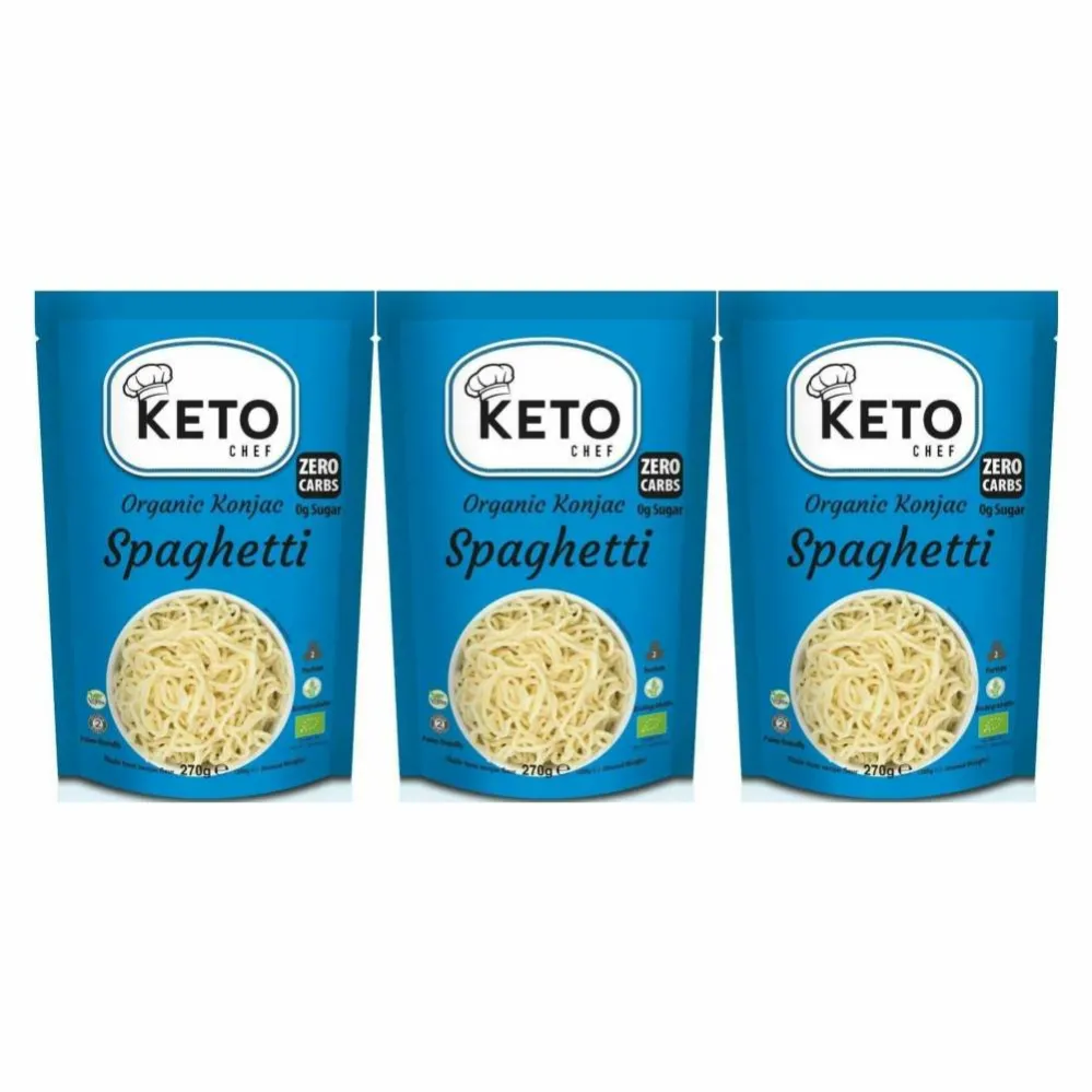 3 x  Makaron Keto (Konjac Typu Noodle Spaghetti) Bio 270 g (200 g) - Keto Chef