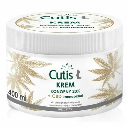 CUTIS Ł - ŁUSZCZYCA Krem Konopny 20%+ CBD 400 ml - myLab - Wyprzedaż