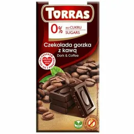 Czekolada Gorzka z Kawą Bez Dodatku Cukru 75 g - Torras