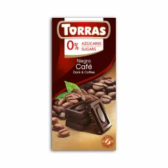 Czekolada Gorzka z Kawą Bez Dodatku Cukru 75 g - Torras