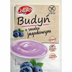 Budyń o Smaku Jagodowym Bez Dodatku Cukru Bezglutenowy 40 g - Celiko