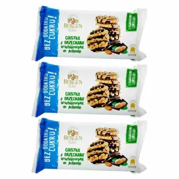 3 x Ciastka z Orzechami Arachidowymi Bez Dodatku Cukru 100 g Bergen Diet