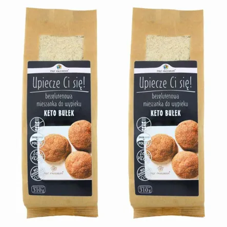 Zestaw 2 x Mieszanka do Wypieku Keto Bułek Bezglutenowa 310 g - Pięć Przemian