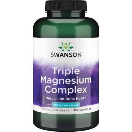 SWANSON Triple Magnesium Complex 100 kapsułek 400 mg