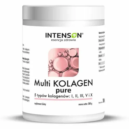 Multi Kolagen Pure (5 Typów Kolagenów) Proszek 300 g - Intenson