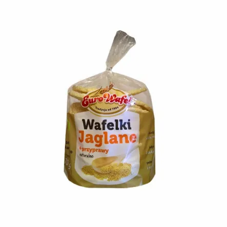 Wafle Naturalne Jaglane + Przyprawy Naturalne 70 g Eurowafel - Przecena Krótka Data Minimalnej Trwałości