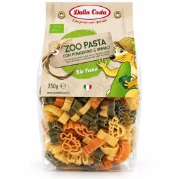 Makaron Zwierzątka Zoo Trójkolorowy BIO 250 g - Dalla Costa