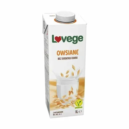 Lovege Napój Owsiany Bez Dodatku Cukru 1 l - Sante