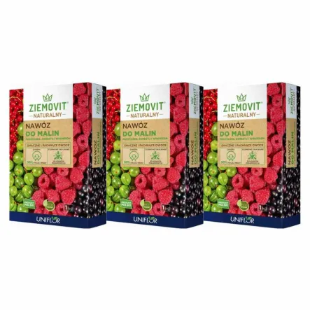 3 x Nawóz do Malin, Porzeczek, Agrestu i Winogron 1 kg - ZIEMOVIT NATURALNY