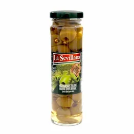 Hiszpańskie Zielone Oliwki Drylowane 156 ml (140 g/70 g) - La Sevillana