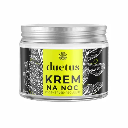 Krem na Noc (Regeneruje, Reguluje) 50 ml - DUETUS - Przecena Krótka Data Minimalnej Trwałości