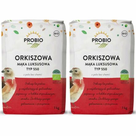 2 x Mąka Orkiszowa Typ 550 Luksusowa Bio 1 kg - Probio