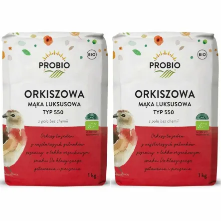 2 x Mąka Orkiszowa Typ 550 Luksusowa Bio 1 kg - Probio