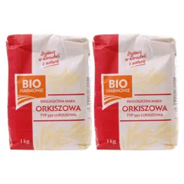 2 x Mąka Orkiszowa Biała Typ 550 Luksusowa Bio 1 kg - Bioharmonie