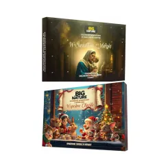 Kalendarz Adwentowy ze Świeczkami Sojowymi+ Świecznik W Światłość z Maryją 240 g - Big Nature + Kalendarz Adwentowy z 24 Różnymi Herbatami+ Zaparzaczem WSPÓLNE CHWILE 157,5 g - Big Nature