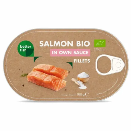 Łosoś Filet w Sosie Własnym Puszka Bio 150 g (90g)