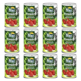 12 x Pomidory Obierane Całe 400 g - Kier