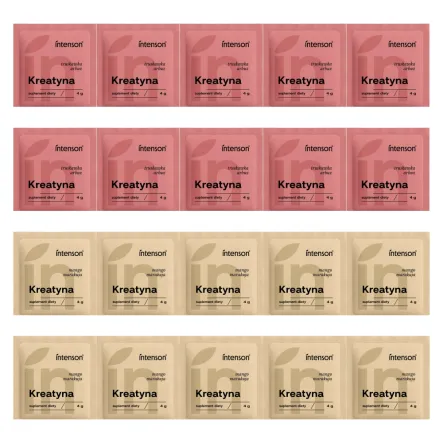 10 x Kreatyna o Smaku Truskawka-Arbuz 4 g  + 10 x Kreatyna o Smaku Mango-Marakuja 4 g - Intenson