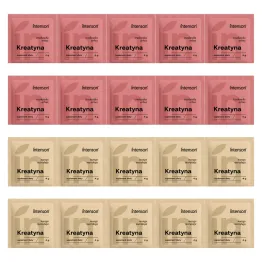 10 x Kreatyna o Smaku Truskawka-Arbuz 4 g  + 10 x Kreatyna o Smaku Mango-Marakuja 4 g - Intenson