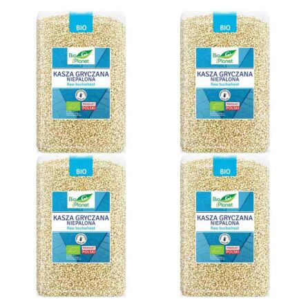 4 x Kasza Gryczana Niepalona Bezglutenowa Bio 2 kg - Bio Planet