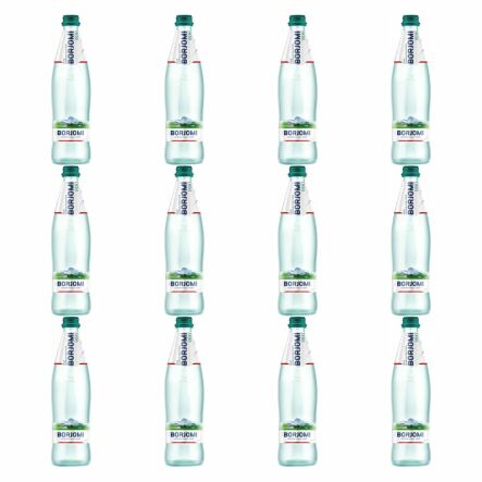 12 x Naturalna Woda Mineralna Naturalnie Wysoko Nasycona CO2 Wysoko Zmineralizowana Butelka Szklana  500 ml - Borjomi