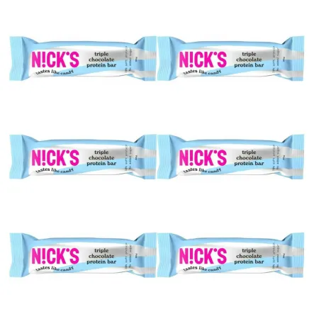 6 x Baton Proteinowy z Kremem Czekoladowym w Mlecznej Czekoladzie 50 g - Nicks