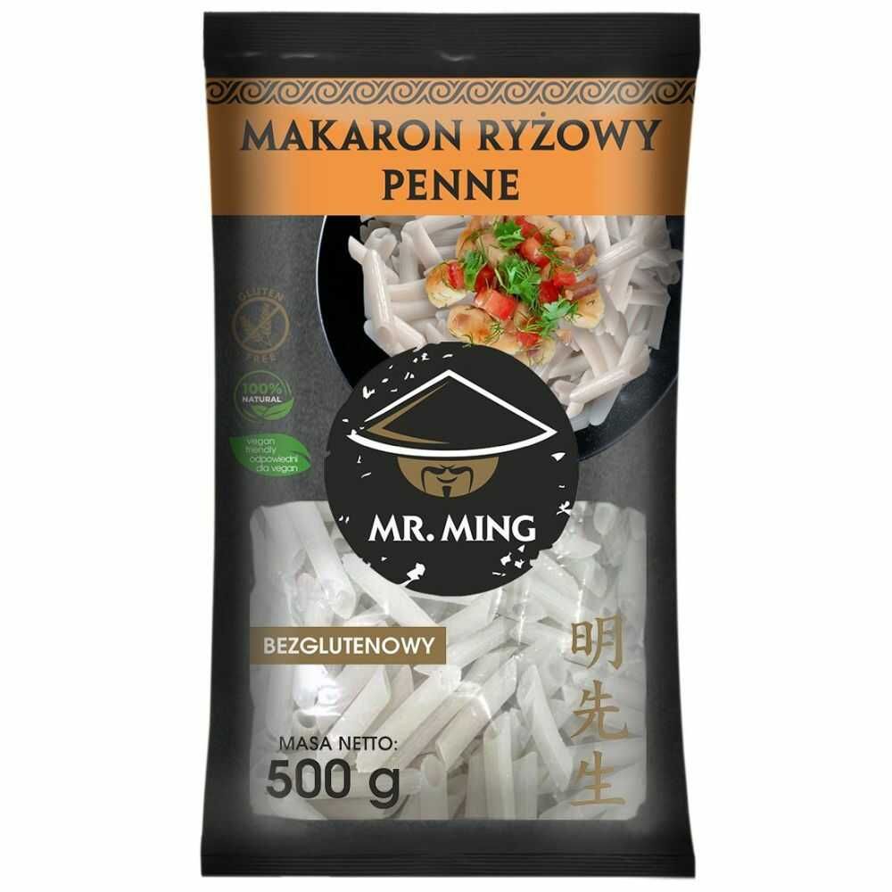 Makaron Ryżowy PENNE Bezglutenowy 500 g - Mr. Ming