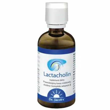 LACTACHOLIN Prawoskrętny Kwas Mlekowy, Cholina, Kompleks Witamin B 100 ml - Dr. Jacob's - Wyprzedaż