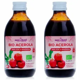 Ekologiczny Sok z Miąższem z Aceroli 500 ml (2 x 250 ml) - Owoce z Dżungli