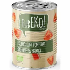 Pomidory Krojone Bez Skórki BIO 400 g (240 g) - EUREKO