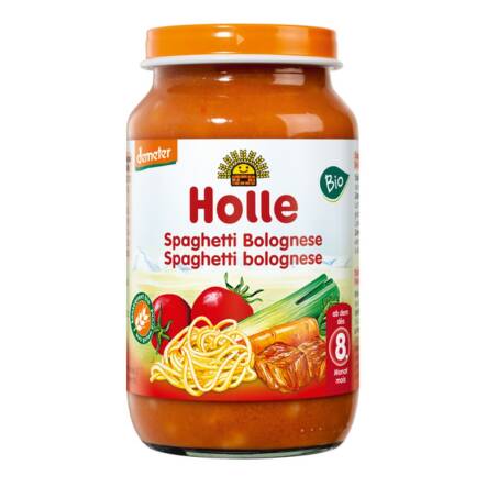 Danie dla Niemowląt Spaghetti Bolognese Bio Demeter 220 g - Holle
