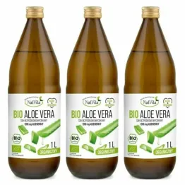 3 x Bio Aloe Vera Sok Bezpośrednio Wyciskany 1200 mg Aloewerozy 1 l - Natvita