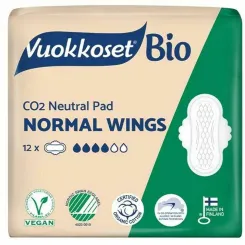 Podpaski ze Skrzydełkami Normal 12 sztuk - Vuokkoset Bio