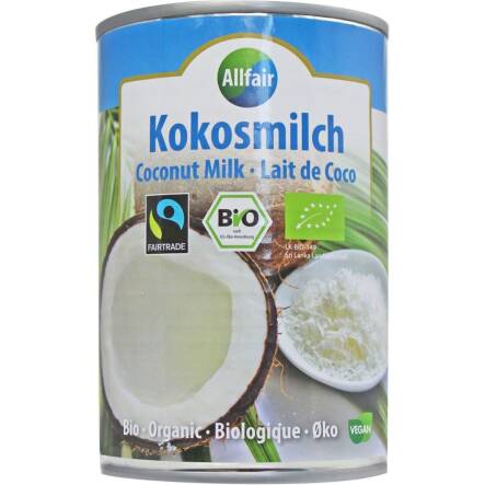 Napój kokosowy 18% Tłuszczu Fair Trade Bio 400 Ml Allfair