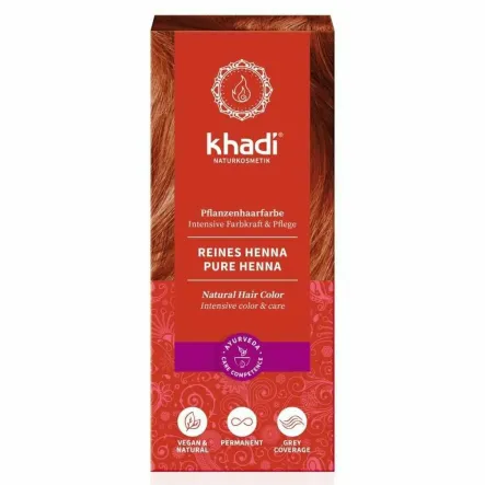 Henna Naturalna Czerwona (Ruda) KHA-019 100 g - Khadi
