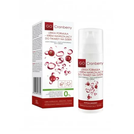Lekka Formuła - Krem Nawilżający do Twarzy na Dzień 50 ml GoCranberry - Nova Kosmetyki