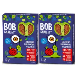 2 x Przekąska Jabłkowo - Borówkowa z Owoców Bez Dodatku Cukru 60 g - Bob Snail