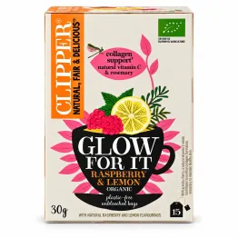 Herbatka Malinowo-Cytrynowa z Zieloną Herbatą i Rozmarynem BIO 30 g (15 Saszetek) - Clipper