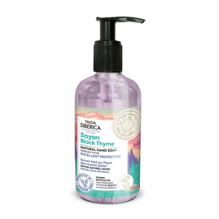 Mydło do Rąk Czarne Sayan Ochrona 300 ml - Natura Siberica - Przecena Krótka Data Minimalnej Trwałości