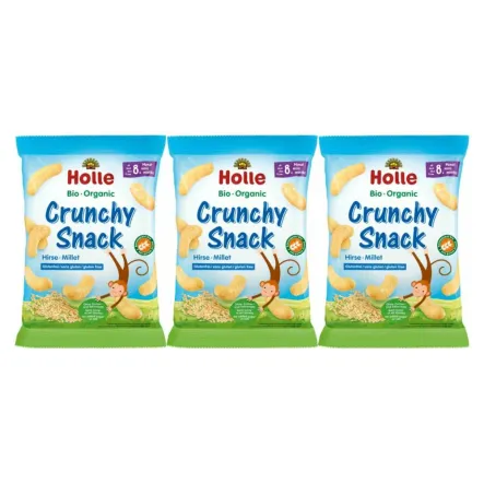 3 x Chrupki Jaglane Bezglutenowe Bio 25 g - Holle