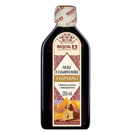 Olej z Czarnuszki Egipskiej Nierafinowany Tłoczony na Zimno 250 ml - Biooil