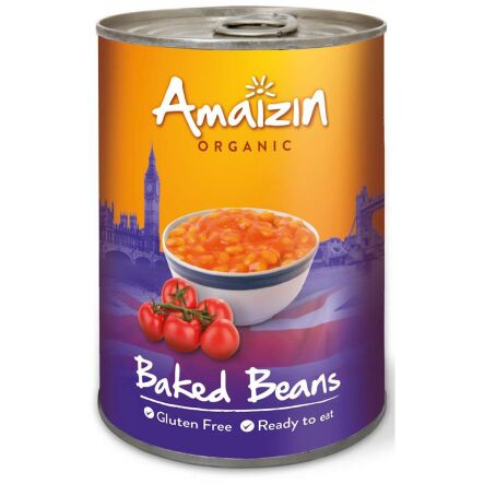 Fasolka w Sosie Pomidorowym Bio 400 g - Amaizin