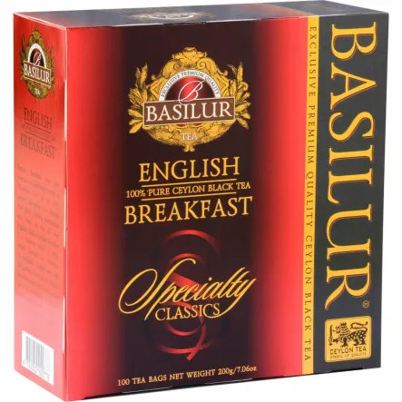 Herbata Czarna ENGLISH BREAKFAST w Saszetkach 200 g (100 x 2 g) - BASILUR 