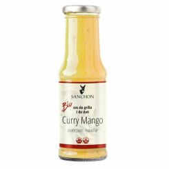 Sos do Grilla i Dań CURRY MANGO Owocowo - Pikantny Bio 210 ml - Sanchon