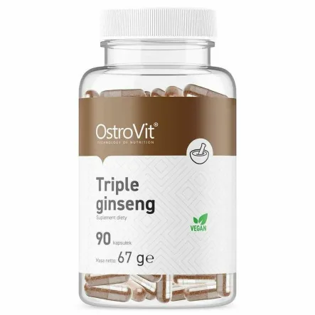 Triple Ginseng VEGE 90 Kapsułek - OstroVit
