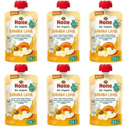 6 x Mus Owocowy Bananowa Lama (Banan Jabłko Mango Morela) Bio Demeter 100 g - Holle