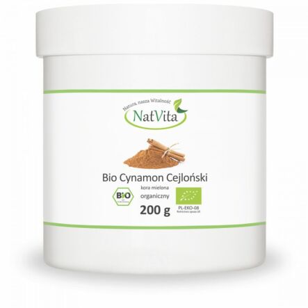Bio Cynamon Cejloński Mielony 200 g - Natvita