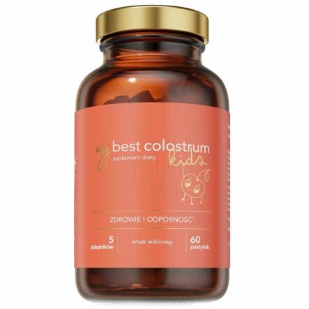 MyBestCOLOSTRUM Kids Pastylki Pudrowe o Smaku Wiśniowym 60 Sztuk - MyBestPharm