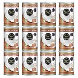 12 x Białe Kokosowe Mleczko 5-7% Tłuszczu 400 ml - Mr. Ming