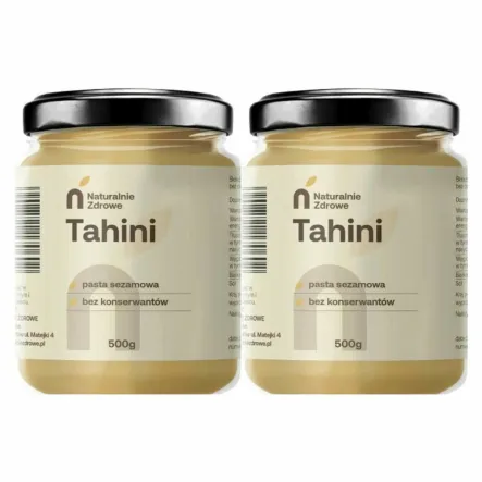 2 x TAHINI Pasta Sezamowa 500 g - Naturalnie Zdrowe